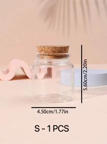 50ml Sealed Glass Jar With Wooden Cap, Candle Cup, Tea Flower Bottle, Soy Wax Bean, Succulent Planter, Candy Jar, Dry Flower Display, Jewelry Storage Bottle Best Gifts Birthday Graduation