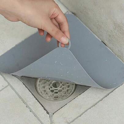 1个硅胶地漏盖，简约白色家用下水道管道防异味盖，适用于浴室