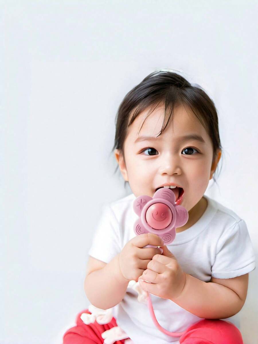 1pc Baby Gum Can Gnaw Baby Newborn Hand Grip Sand Hammer Hand Rattle
