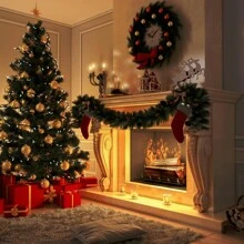 Premium Luxury Wire Garland 2.70m Green Christmas Decoration 200 Branches Can Be Shaped Use In Various Christmas Scenarios - 綠色 - 查看 7