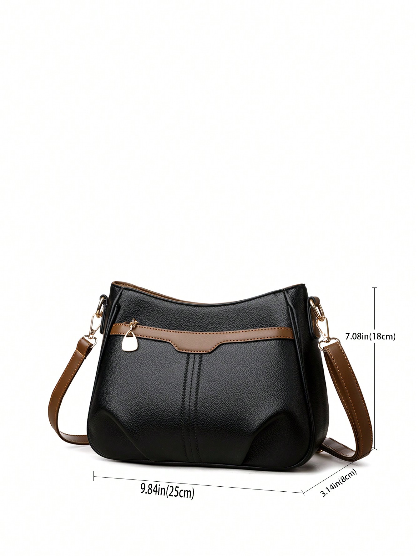 حقيبة كروسبودي كبيرة السعة متعددة الأقسام ذات تصمي...