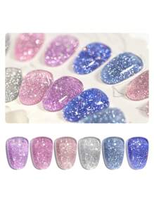 Gaoy 6 Pcs Gel Nail Polish Set - 3 - Blue - View 1