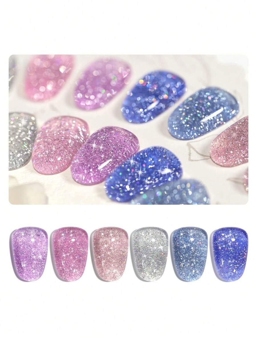 Gaoy 6 Pcs Gel Nail Polish Set - 3 - Blue - View 1