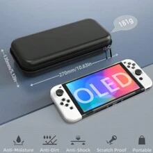 Switch Case & Accessories, 20 In 1 Switch & Oled Case Kit Including Screen Protector, Game Holder, Controller Case, OLED Cover, Protective Hard Carrying Bag For Extra Storage Or Travel