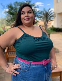 Plus Size Strappy Top, One Size, Fits G2 And G3, Stretchy Viscolycra Fabric, Elegant And Comfortable Style, Doesn't Pill. - Nhiều màu - Xem 5