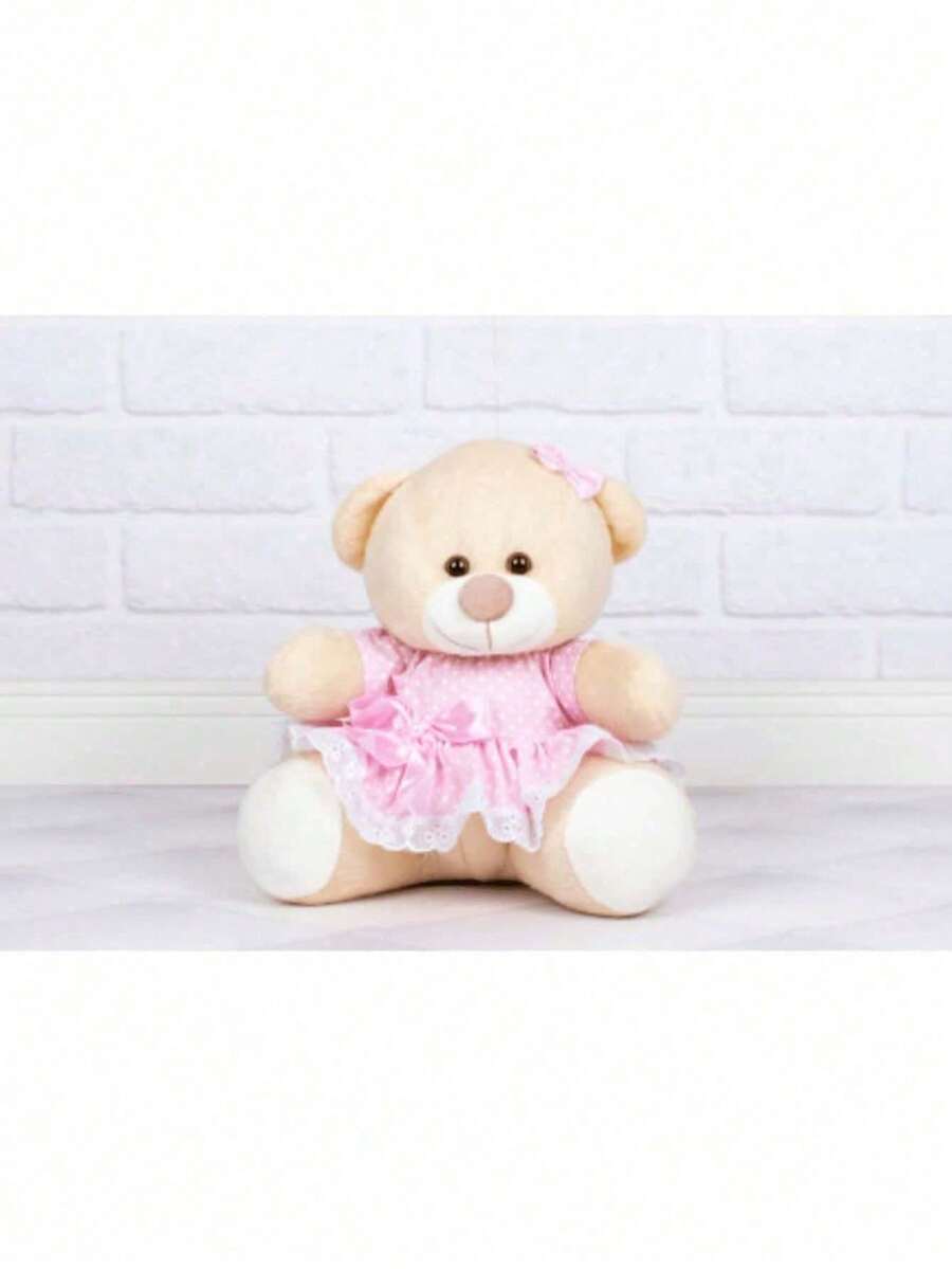 Plush Teddy With Printed Dress 18 Cm - Ideal For Niches And Decorations - 粉紅色POA - 查看 1