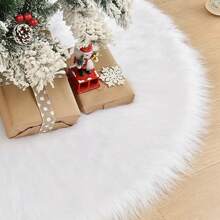 1 pezzo gonna di albero di Natale in tessuto bianco, decorazione natalizia per l'albero di Natale, ornamento per albero di Natale 77,98 cm, regalo migliore
