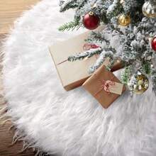 1 pezzo gonna di albero di Natale in tessuto bianco, decorazione natalizia per l'albero di Natale, ornamento per albero di Natale 77,98 cm, regalo migliore