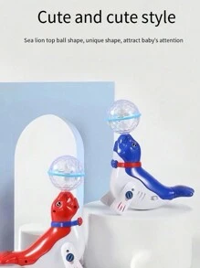 1 Caja Juguete Eléctrico De León Marino Musical Para Niños Que Baila, Gira, Balancea En El Fútbol, Se Ilumina Y Toca Música