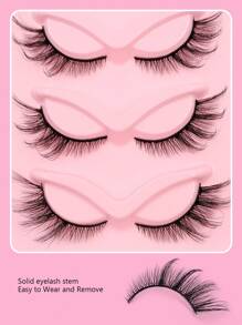 Asiteo 5 Pairs Wispy Cat Eye Lashes Winged End Eye Elongated Natural Look Reusable Soft False Eyelashes Luxury Fake Eye Lashes - Cat Eye Lashes - View 4