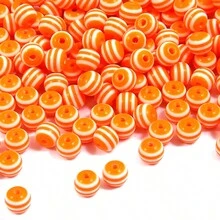 30 hạt nhựa Acrylic sọc rực rỡ 10mm dùng làm vòng tay, dây đeo điện thoại, móc chìa khóa, đồ trang sức làm từ túi xách tự làm - Hạt tròn sọc phẳng bằng nhựa acrylic 10 mm phong cách đầy màu sắc - Xem 12