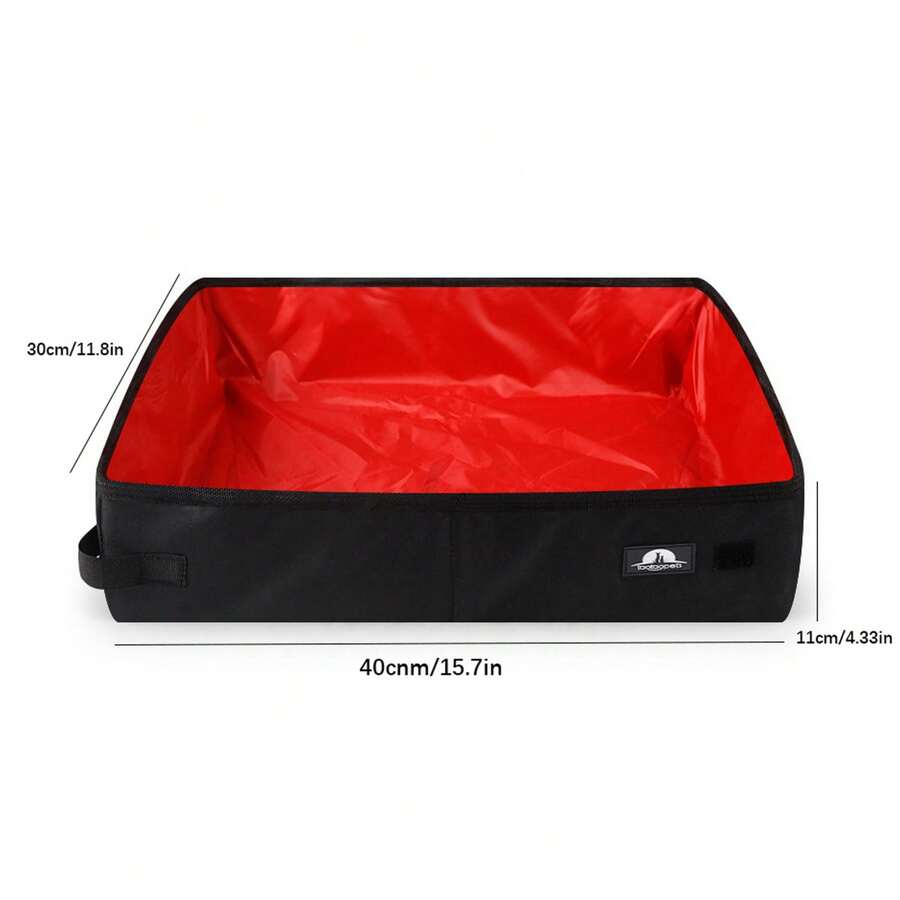 Random Color Portable Foldable Cat Litter Box, Convenient & Practical
