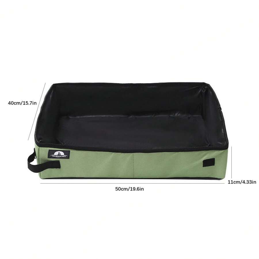 Random Color Portable Foldable Cat Litter Box, Convenient & Practical