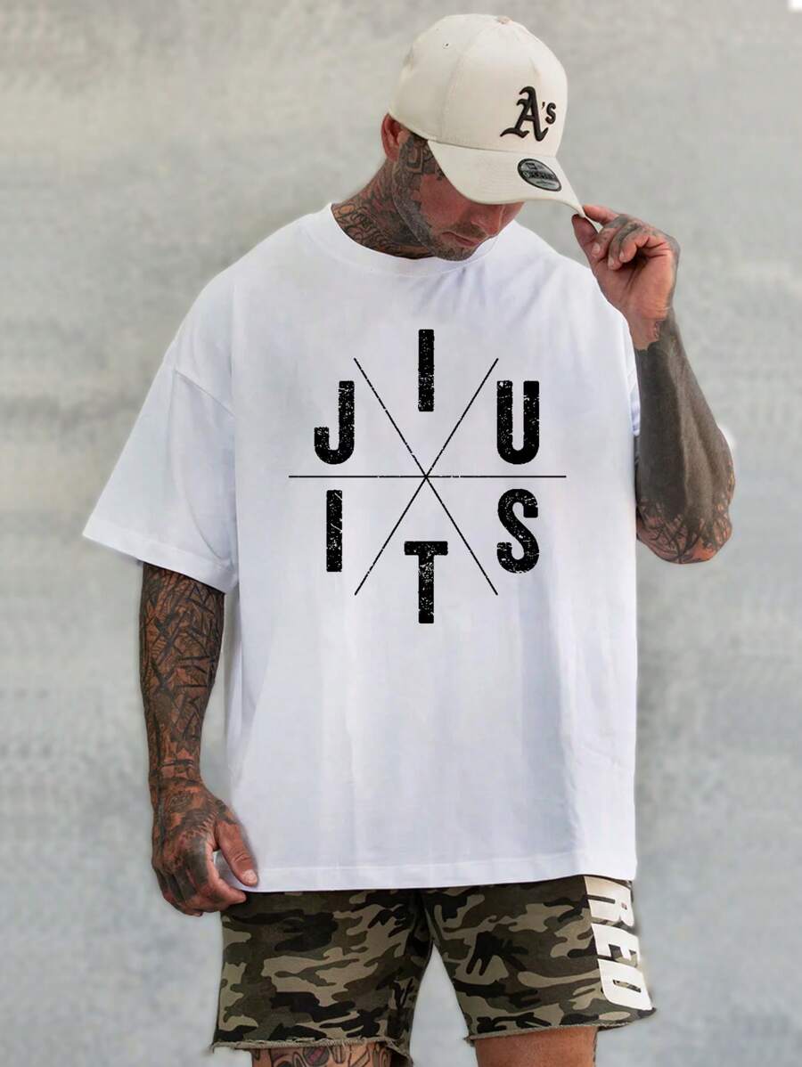 Men's Oversized Jiu Jitsu Maromba Gym Training T-Shirt - 白色 - 查看 1