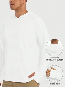 Speed mate Áo thun dài tay nam UPF 50+ hiệu năng cao, nhẹ và thoáng khí, thích hợp cho mùa hè khi đi câu cá. - trắng - Xem 3