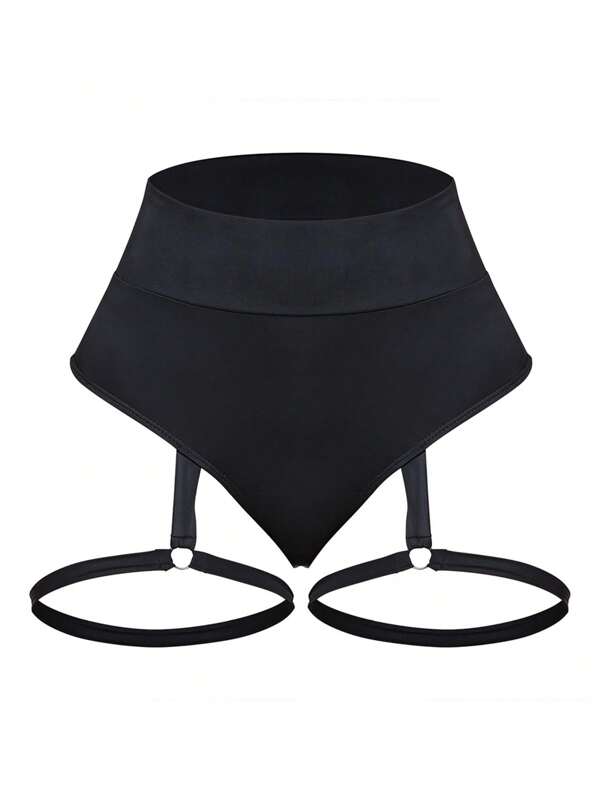 1 pieza Conjunto de modelador femenino negro - Entrenador de cintura, Elevador de glúteos, Body con tirantes ajustables Control del abdomen Vestido liso Pantalones cortos moldeadores Ropa interior Bragas Modelador
