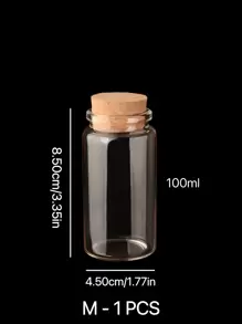 100ml Sealed Jar With Wooden Lid, Candle Holders, Tea Canisters, Jewelry Containers, Dried Flower Vases, Glass Jars For Various Storage And Display Best Gifts Birthday Graduation
