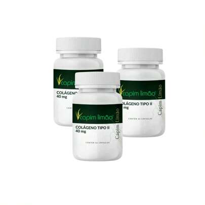 Colageno Tipo 2 40mg 3 potes 60 cápsulas