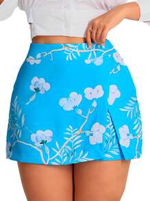 Short Skirt Tailoring Short Casual - 藍色 - 查看 1