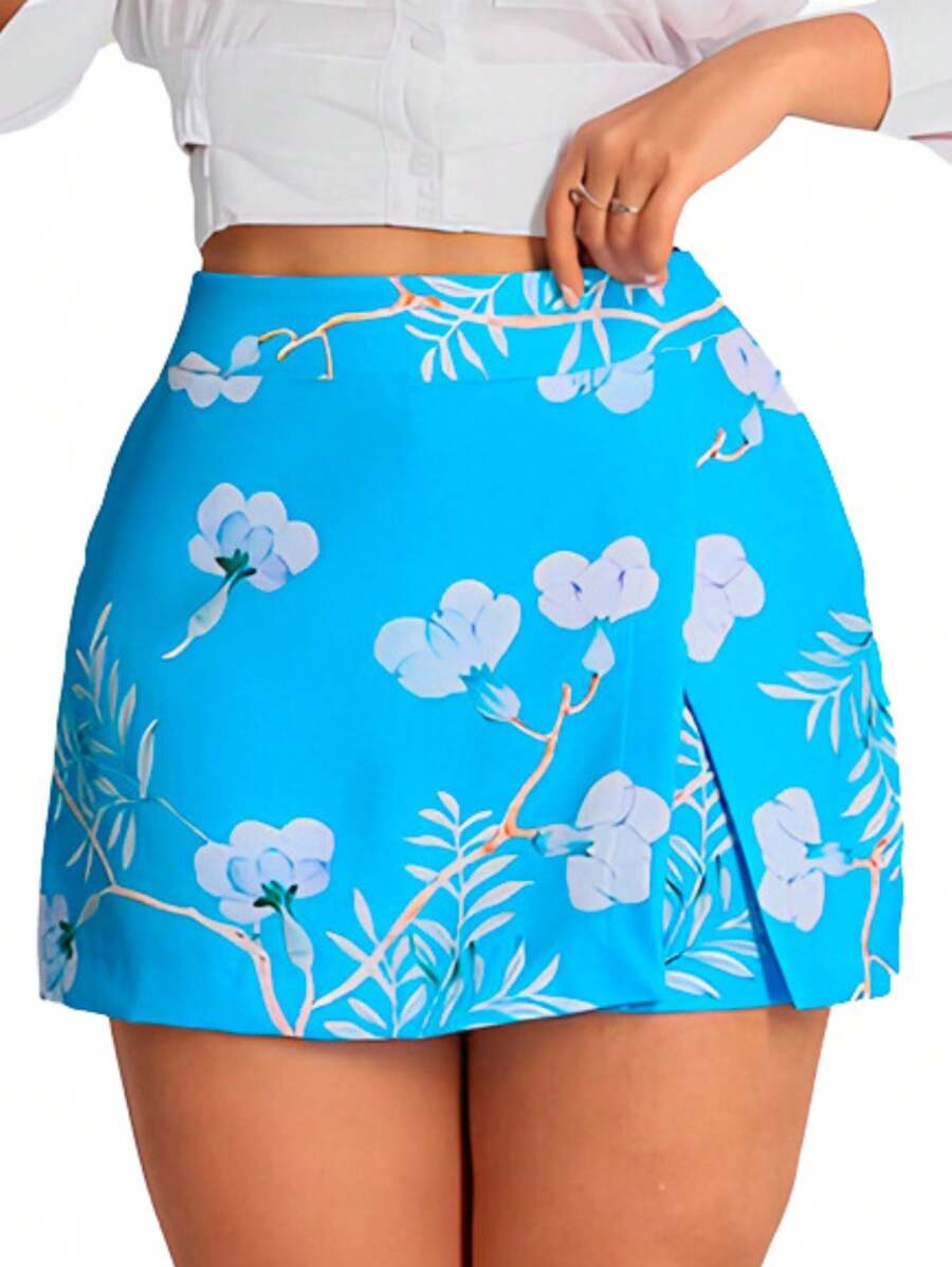 Short Skirt Tailoring Short Casual - 藍色 - 查看 1