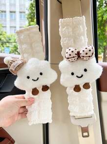 1 件装汽车安全带护肩可爱云朵车用防夹保护套 - 均碼 - 查看 1