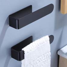 1pc Stainless Steel Wall Mounted Towel Rack, Self-Adhesive Bathroom Towel Rod, Modern Bathroom Towel Rack, Bathroom Accessories Bathroom - Multicolor - View 12