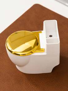 1pc Toilet-vormige asbak met deksel, modieuze overdekte asbak, toilet-asbak beste geschenken