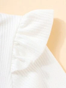 3 Stück/Set Herbst Winter Vintage Baby Mädchen Rippenpullover, Rock und Beanies