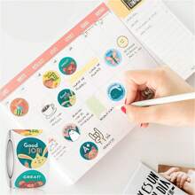 500 Cái/Cuộn 1 inch Dễ Thương Động Vật Hoạt Hình Phần Thưởng Nhãn Dán Quà Tặng Niêm Phong Trang Trí Văn Phòng Phẩm Vật Dụng, Giáng Sinh Ngày Valentine - Nhiều màu - Xem 3