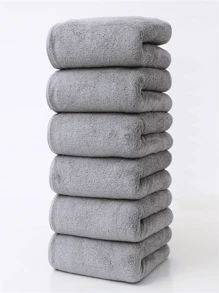 6pcs Absorbent Soft Face Towel Set, Coral Fleece Skin-Friendly Washcloth For Adults Home Bathroom Decor Fall Decor Back To School For Beauty Salon Home Bathroom Shower Towels For Beauty Salon, Hotel Sports,Home Essentials, Towel, Skin Care - Multicolor - View 5