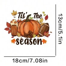 1 件感恩节南瓜恐龙足球热转印贴纸 - DIY 秋季服装和家居装饰 - A - 查看 3