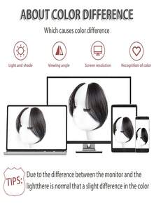 2pcs Middle-Part Bangs Hair Extensions Black Hair Clip In Forehead Hair Extensions Synthetic Natural Invisible Seamless French Side Bangs Hairpieces - Black - View 6