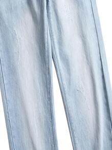 Men's Light Blue Casual Straight Fit Jeans