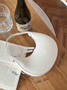 防水、輕巧、商務休閒簡約 Hobo 包，適合青少年女孩、女大學生、菜鳥和白領，非常適合辦公室、大學、工作、商務、通勤、戶外、旅行、郊遊 - 白色 - 查看 2