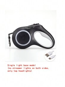 Smycz dla zwierząt domowych z automatycznym zwijanym przewodem LED Light USB do ładowania Smycz dla golden retrievera Akcesoria dla zwierząt Łańcuch dla psa