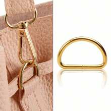 10 件金属 D 形环用于制作钱包，D 形环金属扣用于包袋织带皮带钱包工艺品宠物项圈背包五金配件什锦 - 金色 - 查看 6