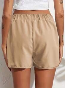Minimalist High Waist Pocket Shorts, Casual Shorts For Summer & Spring, Women's Clothing