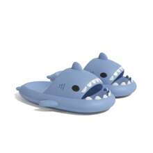 Wuxi lateness time co., ltd Men's Pumpkin Shark Design EVA Thick-Soled Slip-On Sandals - Blue - View 3