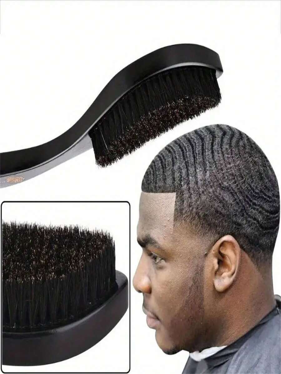 Peigne de mise en forme texturé en hêtre noir de montagne pour hommes - Anti-enchevêtrement, design ondulé pour des coiffures lisses et un entretien de la barbe