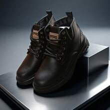 英式男士高帮拉链靴 - 黑色 - 查看 2