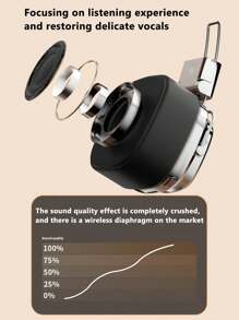 G66 Portable Square Headset Vintage Wind Wireless Bluetooth 5.3 Headset Heavy Woofer-Silver - Silver - View 8