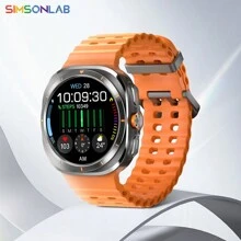 SIMSONLAB 2025 升级款男女运动智能手表，400mAh 长电池寿命智能手表，配备 1.43 英寸 AMOLED 高清屏幕，支持无线通话/信息警报/AI Dall3D 菜单/游戏，健身追踪器支持 SOS 功能/指南针/导航功能/100 多种运动模式，兼容 IOS//Android - 彩色 - 查看 3