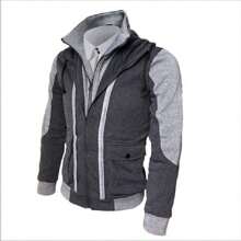 Chaqueta Informal Con Capucha Para Hombre Assassin's Creed - Gris Oscuro - Ver 4