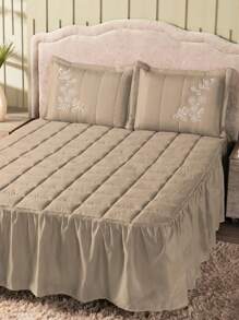 DOUBLE QUILT, 3 PIECES, FLORA - Màu be - Xem 2