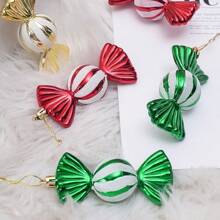 6 cái/bộ đồ trang trí kẹo treo Giáng sinh sáng bóng, đồ trang trí kẹo Giáng sinh nhiều màu sắc, kẹo có dây cho cây thông Noel, tiệc tại nhà, ngày lễ, Giáng sinh - Nhiều màu - Xem 8