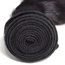 BINF 12A Brazilian Body Wave Bundles Human Hair Extensions 100% Unprocessed Virgin Hair Body Wave 3 Weave Bundles Human Hair 1B Natural Black Body Wave Thick Weave Real Human Hair Extensions For Women Wet And Wavy Human Hair Extensions - Natural Black - 查看 5