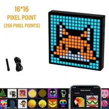 32x32/64x64 LED Pixel Display Night Light - Programmable Pixel Art With APP Control, Creative Animations, Fun Text, Digital Clock, And Gaming Decor - Perfect For Desk/Wall Room Decor, Holidays, And Festive Event - USB Plug In - View 12