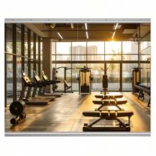 2pcs- Hasipu Home Gym Mirror, 45"H.X27"W. Frameless Large Full Body Mirror For Yoga Mirror, Tempered Glass Mirror, Full Length Wall Mirror For Gym, Yoga Room, Bedroom, Dance Studio - 45"高x27"寬-(2 件) - 查看 1