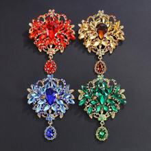 1pc Elegant & Fashionable Women Brooches, 7 Colors Available, Vintage Style Pin For Coat, Jacket, Suit, Suitable For Party, Banquet, Daily Wear, Gift - XD145 - View 3