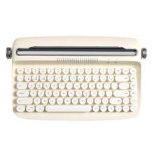Yunzii Actto B303 Teclado Inalámbrico Para Máquina De Escribir, Teclado Estético Retro Bt Con Soporte Integrado Para Múltiples Dispositivos (b303, Mantequilla De Marfil) - Amarillo - Ver 1
